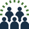 Collaborative support network icon