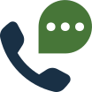 Phone and chat support icon